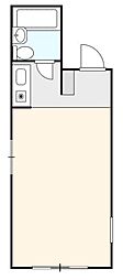 プレス・イン正木 ワンルームの間取図画像
