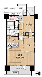 プレサンスロジェ名古屋駅SOUTH 2LDKの間取図画像