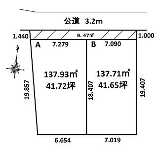 区画図:こちらはA号地です! 区画図:こちらはA号地です!