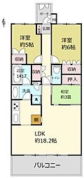 イトーピア奈良高畑町 3LDKの間取図画像