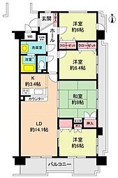 カーサ六軒屋 4LDKの間取図画像