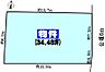 区画図：敷地面積約34坪の整形地！