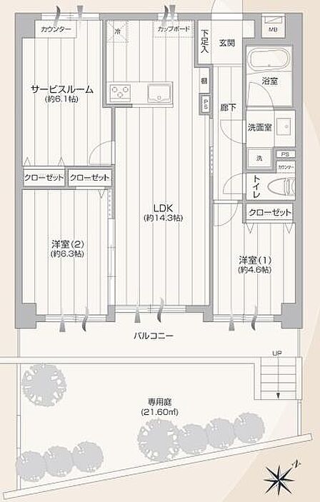 3LDK 間取り