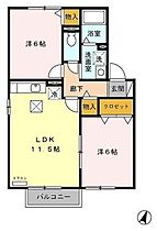 グリーンテリア第8  ｜ 千葉県松戸市金ケ作（賃貸アパート2LDK・1階・53.76㎡） その2