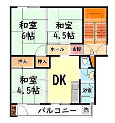 コープ泉風苑 3DKの間取図画像