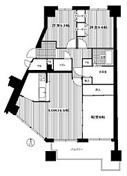 ベルク浜寺公園 3LDKの間取図画像
