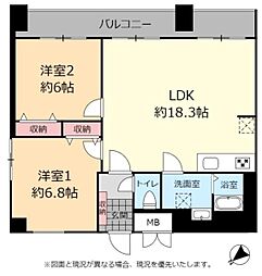 間取図画像 2LDK