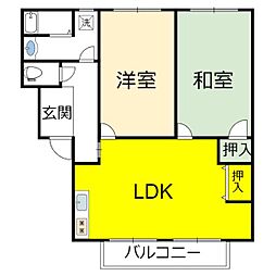 Sky-ARK35 2階2LDKの間取り