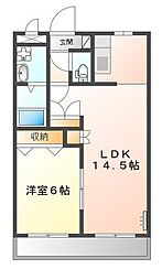 グランベル 1LDKの間取図画像
