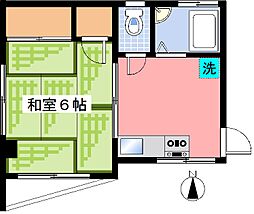 高野コーポ 1Kの間取図画像