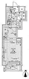 日神デュオステージ幡ヶ谷 ワンルームの間取図画像