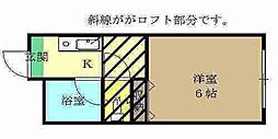 JR仙石線 仙台駅 バス18分 青山2丁目下車 徒歩2分の賃貸アパート 2階1Kの間取り