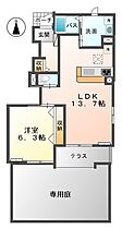 プランドールB 101 ｜ 栃木県栃木市平柳町２丁目（賃貸アパート1LDK・1階・49.07㎡） その2