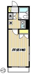 コーポ村上 1Kの間取図画像