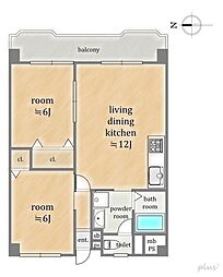 間取図画像 2LDK