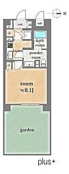 リーガルマンション京都御所西2 1Kの間取図画像