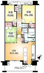 アンビシャス松戸六高台 3LDKの間取図画像