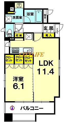 間取り イーグルコート烏丸蛸薬師 8階/-