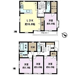 千葉市稲毛区轟町1丁目　中古戸建 4SLDKの間取り