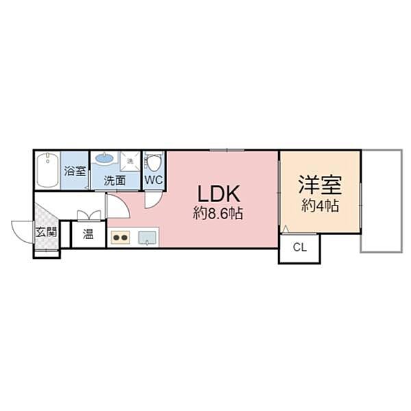 F　asecia　千本北 103｜大阪府大阪市西成区千本北１丁目(賃貸アパート1LDK・1階・30.69㎡)の写真 その2