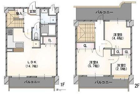 3LDK 間取り