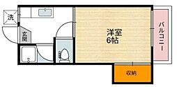 エステートソダ 1Kの間取図画像