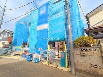 外観：建設中です！施工例のご見学できます！周辺環境や他物件もまとめてご案内可能です！不動産の事ならどんな事でもお気軽にご相談ください。