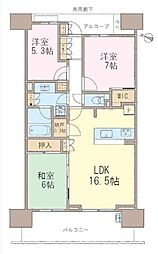 ブランズシティ守谷 3LDKの間取図画像