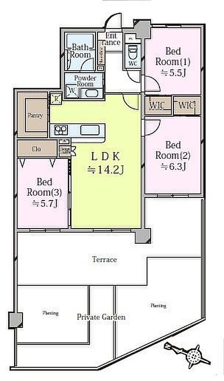 3LDKの魅力的な間取り！LDKはゆったりとした空間で、ご家族との団らん時間が、より一層充実したものになりますね家族との仲が深まり、自然と笑顔が増えそうです！