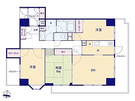 3LDK 間取り