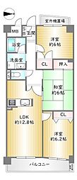 アルモード京都高辻 3LDKの間取図画像