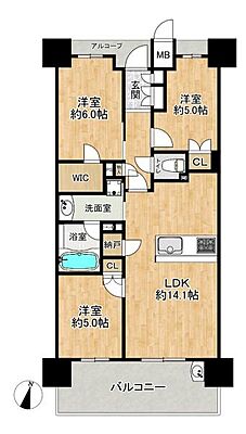 間取り リアラス明石西新町 7階/-
