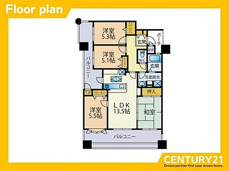 4LDK 間取り