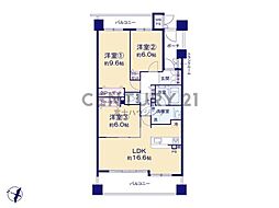 クリオ藤沢善行八番館 3LDKの間取図画像