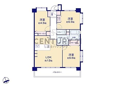3LDK 間取り