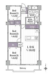 ハイマートＡ棟 3LDKの間取り