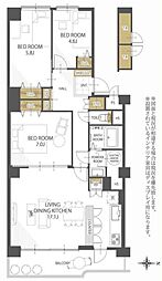 ネオコーポ茨木 3LDKの間取図画像