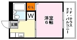 ネオコーポ萩 1Kの間取図画像