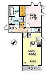 LeCiel1 1LDKの間取図画像