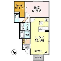 ファミールメゾン 1LDKの間取図画像