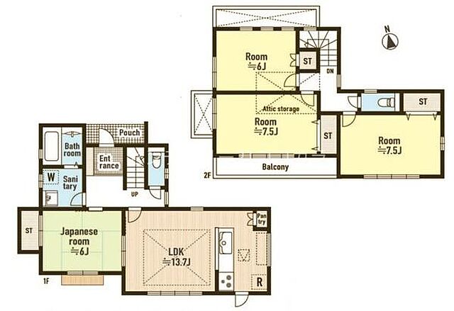間取り 八王子市元八王子町2丁目