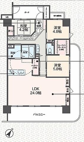 間取り エグザガーデンブリーズ館 12階/-