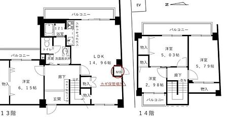 4LDK 間取り