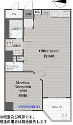 本町セントラルハイツ 1LDKの間取図画像