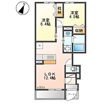 ノースフォレスタ― 103 ｜ 宮崎県宮崎市大字赤江1137番地3（賃貸アパート2LDK・1階・50.75㎡） その2