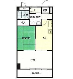 原町グランドハイツ 2DKの間取図画像