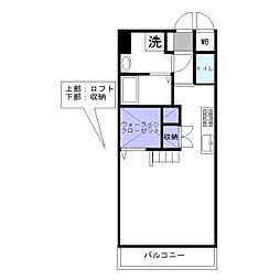 YsCourt3 ワンルームの間取図画像