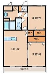 ピーチフローレ3 2LDKの間取図画像