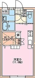 シャンテハイムV ワンルームの間取図画像