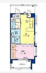 エメフィスYUKI 1LDKの間取図画像